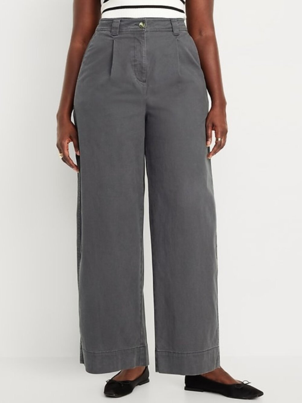Old Navy Extra-High Waist Wide Leg Pant Gray Size 2